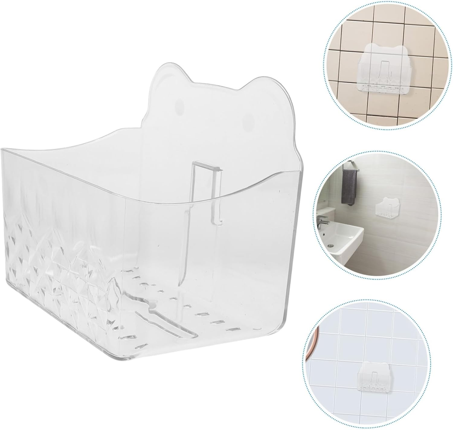 LABRIMP Space-Saving Tissue Box Holder Wall-Mounted Napkin Dispenser No Drill for Kitchen Bathroom image number 6