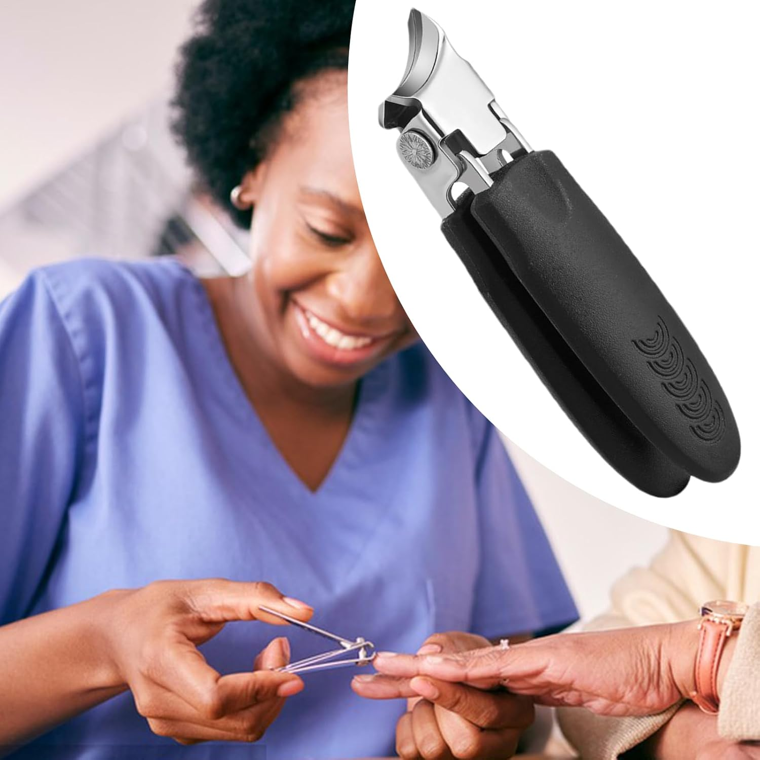 Nankoyal Oblique Nail Clippers - Slanted Nail Clippers for Ingrown Toenails,Beveled Steel Trimmers Wide Jaw Heavy Duty for Foot Grooming Adult Men Women Seniors Elderly Travel image number 2