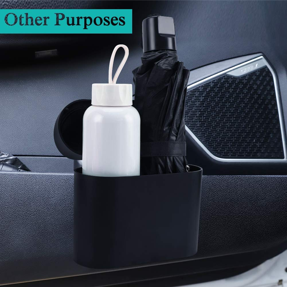 2 Pack Portable Hanging Mini Car Trash Can with 2 Rolls Car Trash Bags,Trash Can with Lid, Garbage Can for Car Office Home,Waterproof Odorless Garbage Can image number 1