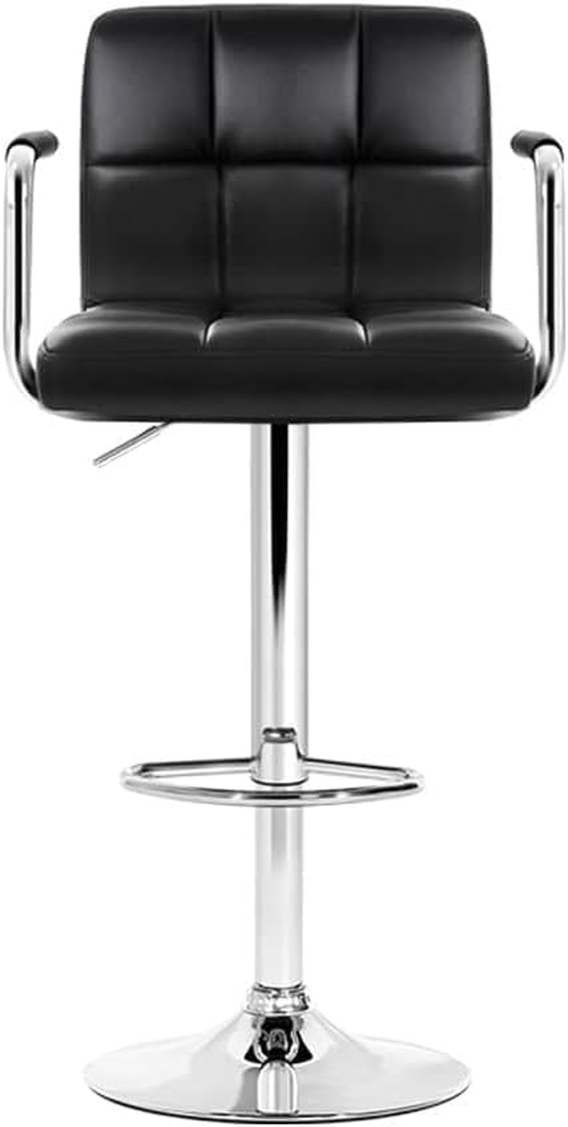 Artiss Bar Stools Stool Set of 4 Adjustable Kitchen Swivel Counter Barstools Dining Chair Gas Lift Leather Black in 68-81Cm Seat Height Floor for Home Bar Dining Room Cafe Outdoor Indoor