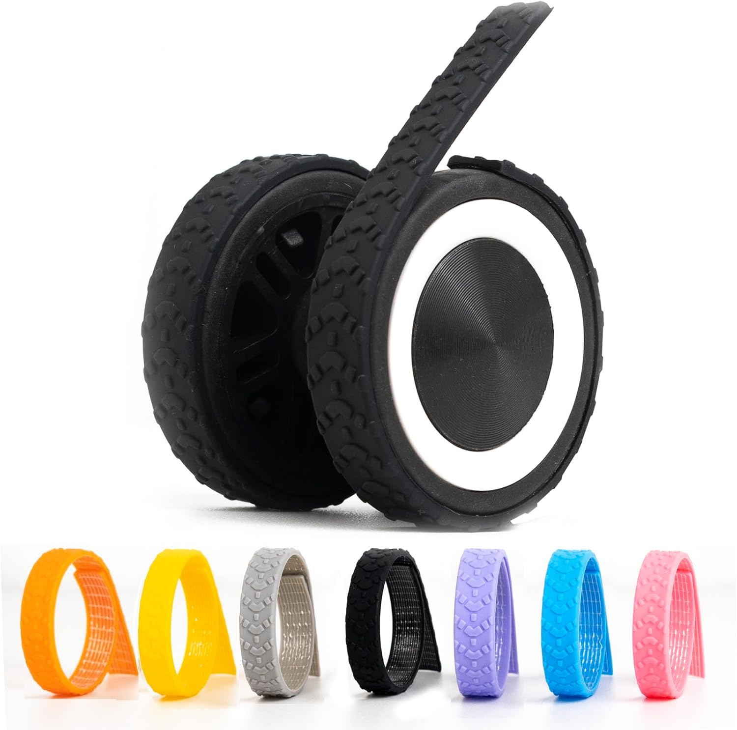 Sfrvkly 8 Pack Luggage Wheel Covers,Adhesive Silicone Silent Luggage Wheel Suitcase Wheel Covers Protector Covers Cover for Carry-On Luggage 2-3 Inches