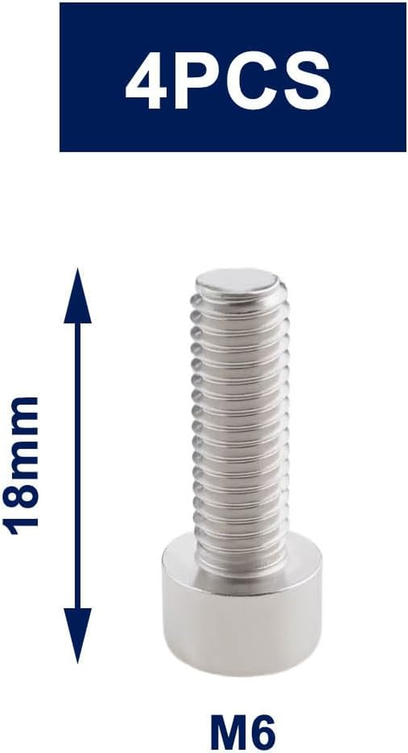 SG Store 4Pcs Bike Crank Arm Pinch Clamp Bolt Replacement Part 304 Stainless Steel M6X18Mm Clamp Bolt Compatible with Shimano Ultegra Hollowtech image number 3