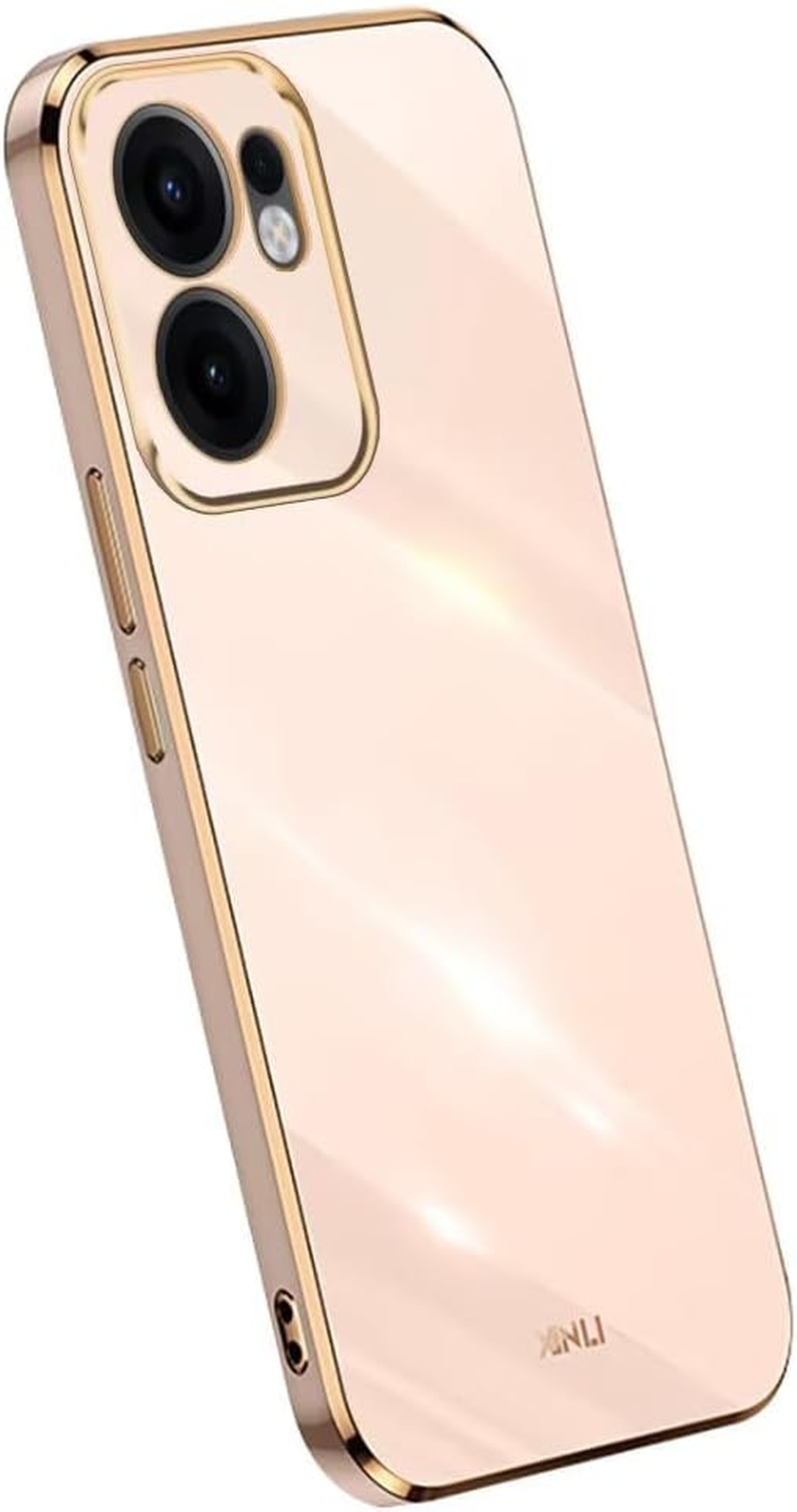 Topme Silicone Case for Oppo Reno13 Pro 5G / Oppo Reno 13 Pro 5G (6.83 Inches), [Gold Edge Style Mobile Phone Case] - Black image number 1