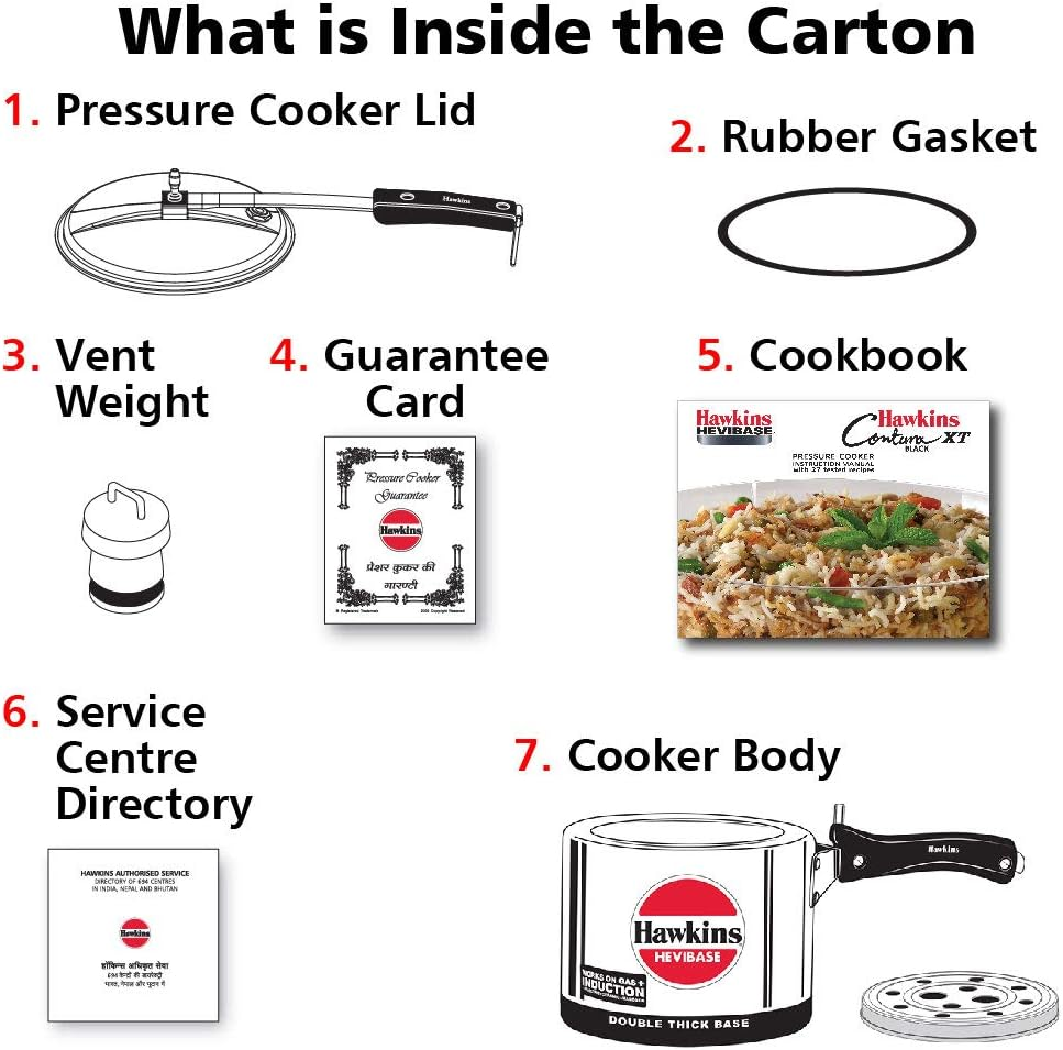 Hawkins Hevibase IH 30 IH30 3-Litre Induction Pressure Cooker, Small, Silver image number 6