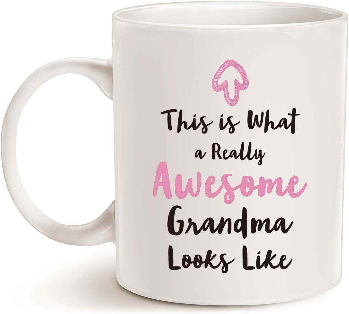 Christmas Grandma Coffee Mug from Granddaughter Grandson, This Is What a Really Awesome Grandma Looks like Birthday Gifts Idea for Grandmother Cup White, 11 Oz