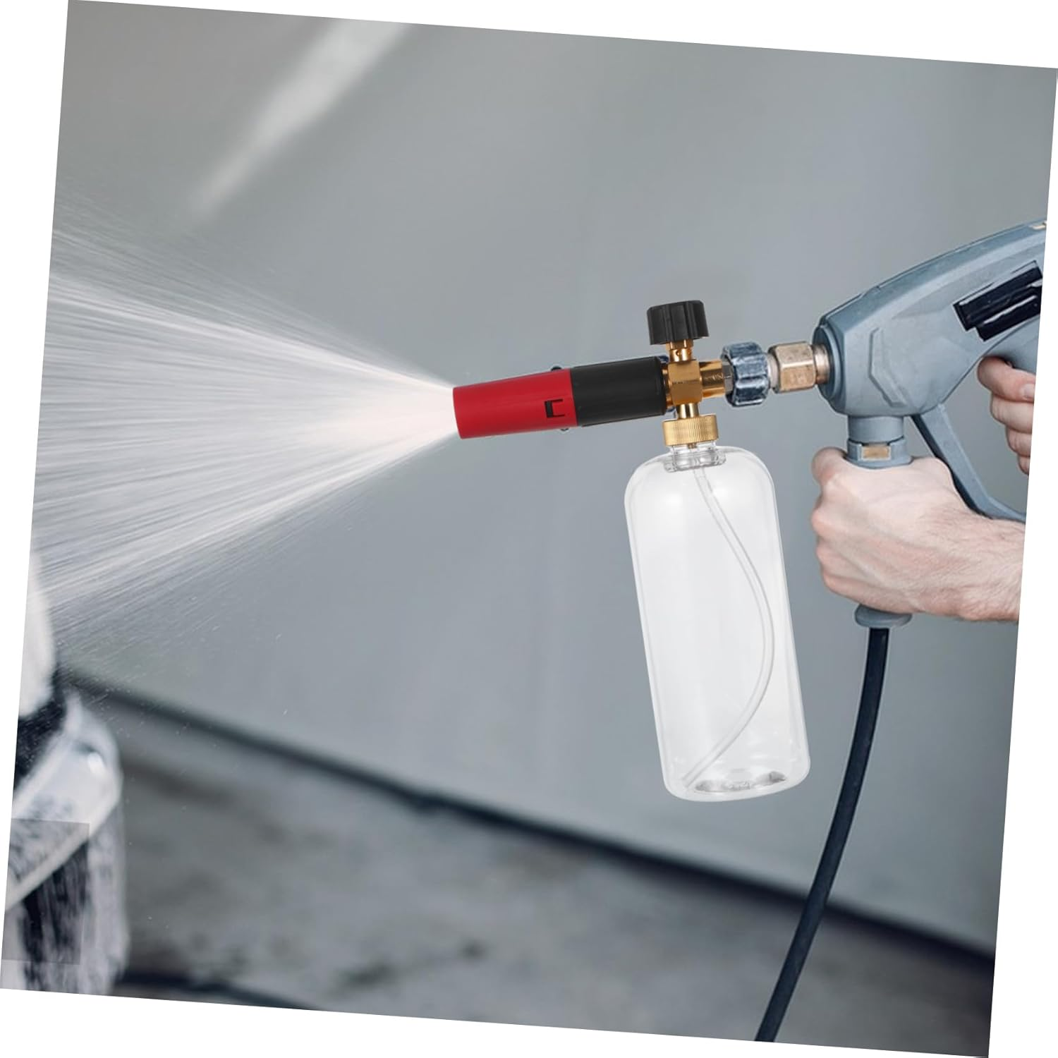 SOESFOUFU Car Washing Foam Sprayer Attachment Wide Mouth Spray Bottle for Pressure Washer, Heavy-Duty Cleaning Foam Sprayer for Car Care and Garden Use, Quick Connect Nozzle image number 4