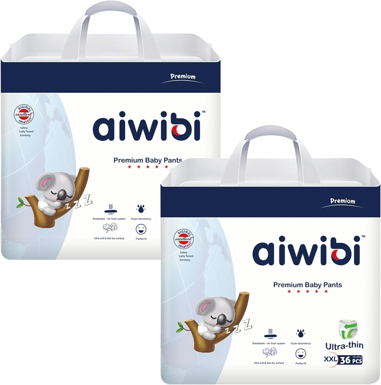 AIWIBI Royal Comfort Baby Nappy Pants, Size 6(15-24Kg), Count 72, Ultra Thin, Super Absorbent, 360&deg; Stretchy Waistband, Hypoallergenic Training Underwear image number 6