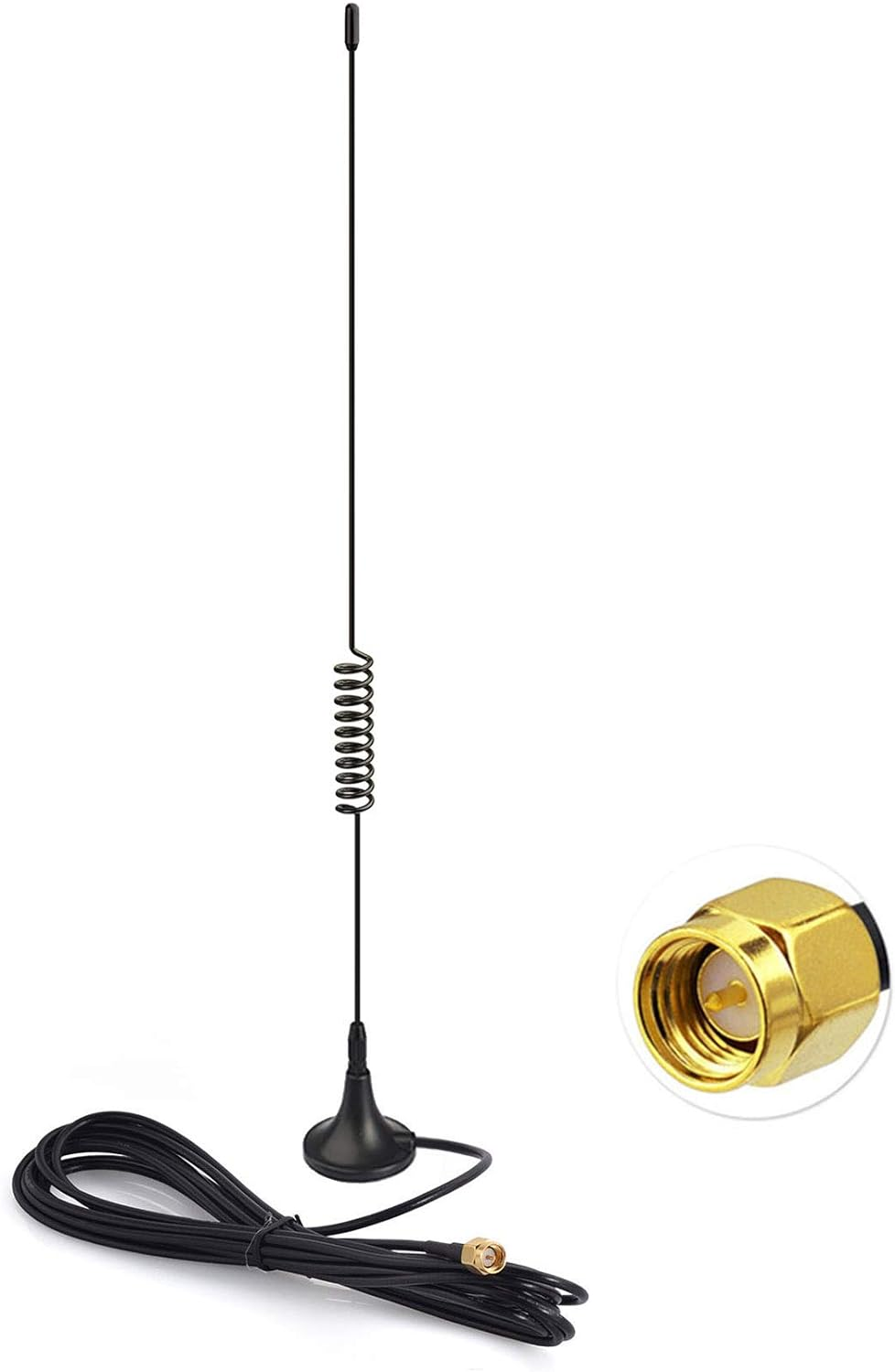 Bingfu DAB Car Aerial Aerial SMA Adapter Magnetic Mount Antenna with 5M 16.4Ft Extension Cable for DAB+ Radio Compatible with Pioneer Alpine Clarion Sony MEHRWEG