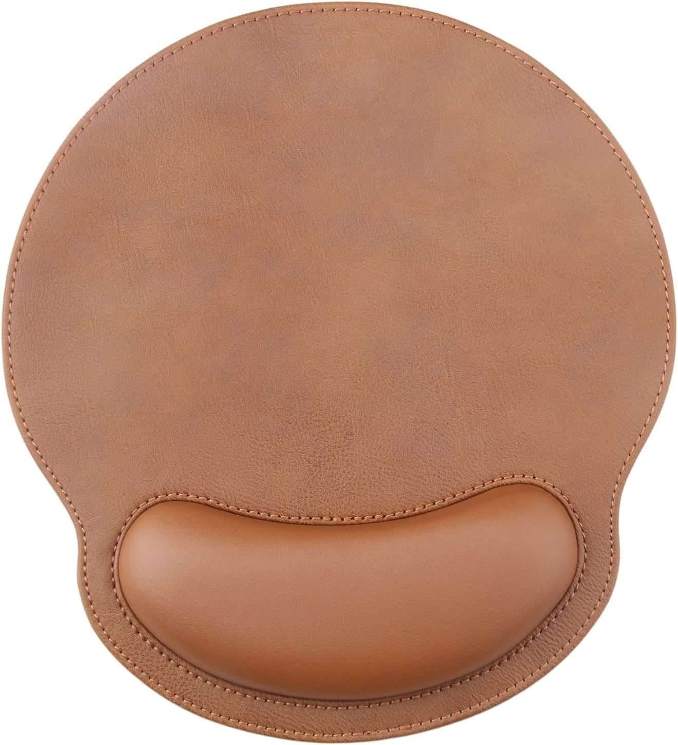 Eyscar Leather Mouse Pad Wrist Support Ergonomic Memory Foam - Lightweight Rest Nonslip Mousepad for Office,Gaming,Computer, Laptop & Mac,At Home or Work (Coffee)