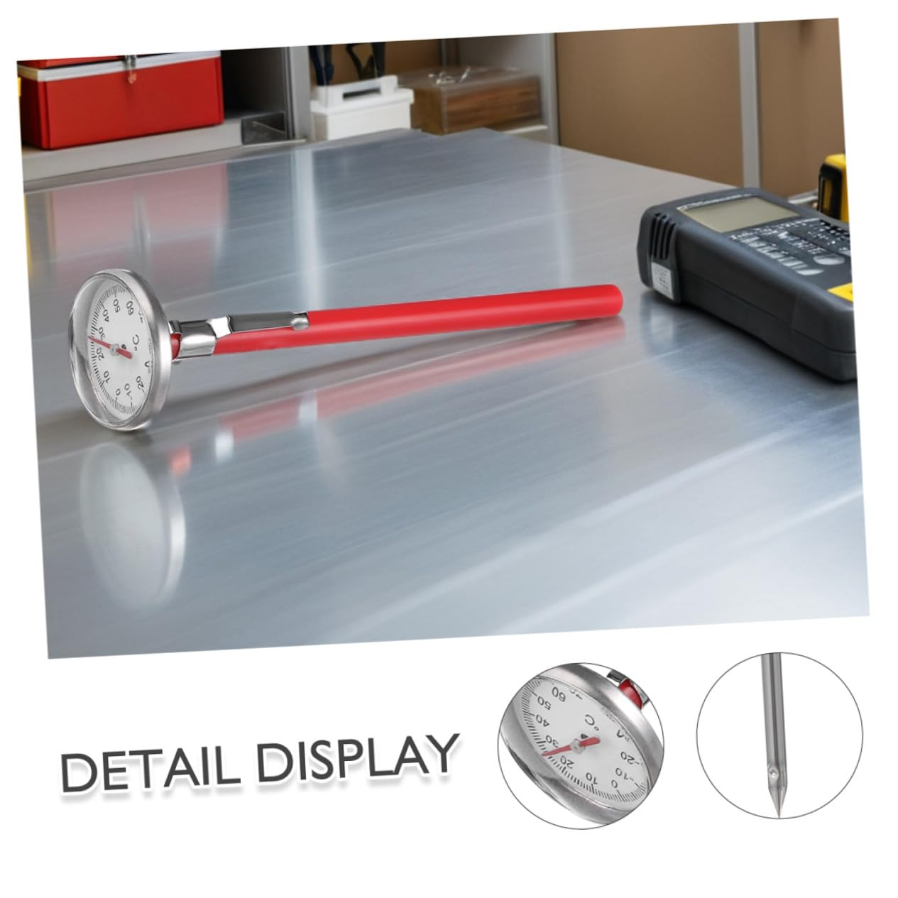 Gatuida 3Pcs Mechanical Thermometer for Car Air Conditioner Construction Read Scale Simple Installation for Accurate Interior Temperature Measurement image number 6