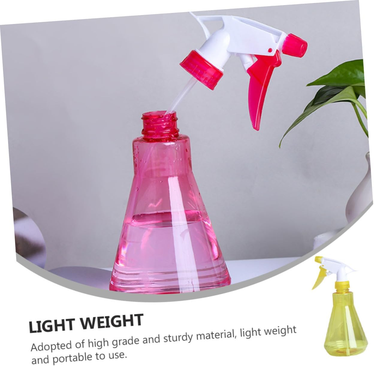 Kisangel 5Pcs Watering Can Sprayer Pet Plastic Spray Bottle Refillable for Home Gardening Supplies Continuous Mist Plant Care Random Color