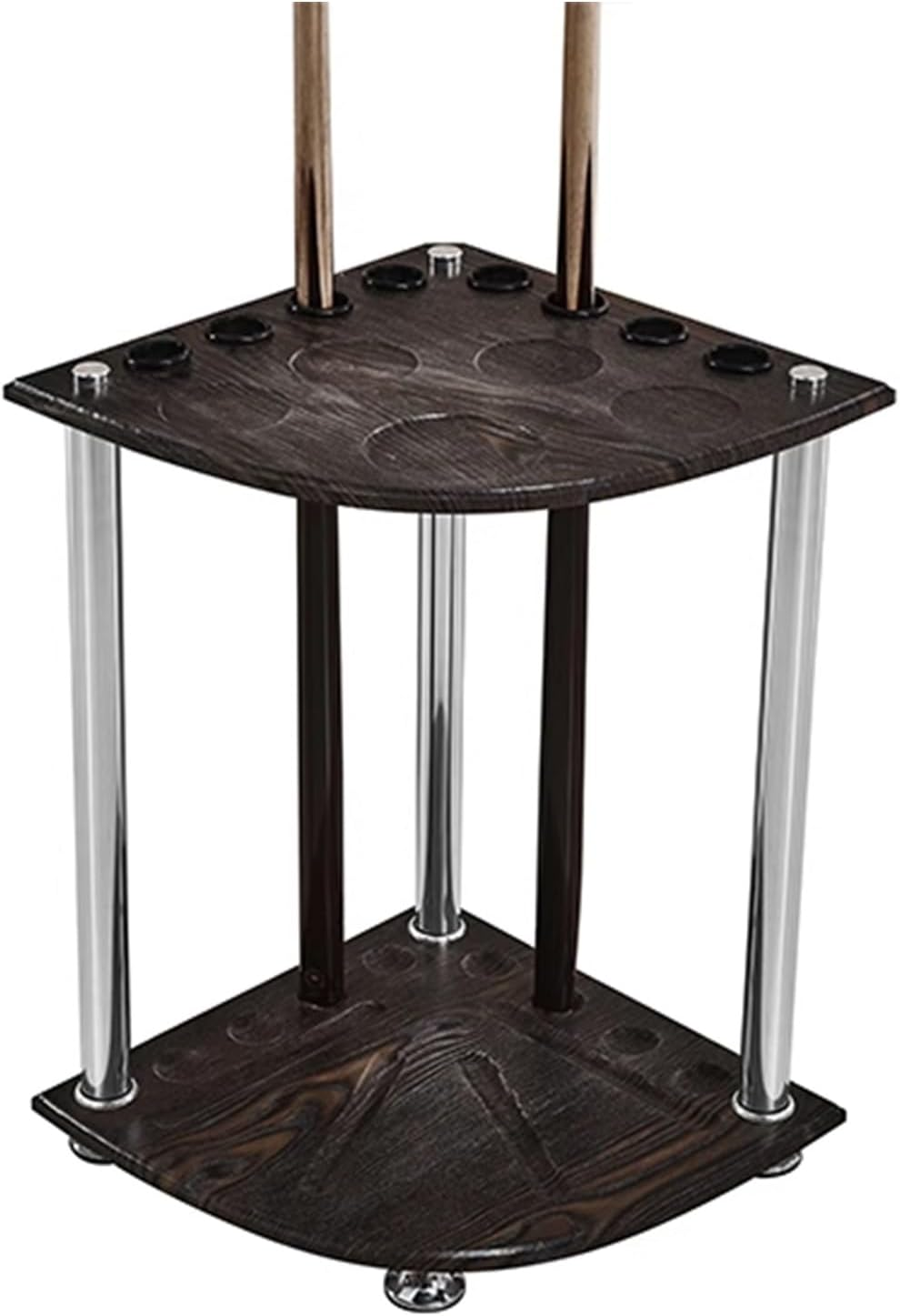 Pool Cue Rack,Free Standing Billiard Stick Stand,Fishing Rod Storage Rack,Holds 9 Cue,For Indoor Bar Billiard Room School Home Club(White)