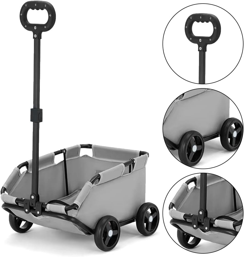 Small Pet Stroller,Folding Dog Pet Stroller,Dog Carrier with Wheels,Pet Travel Cart,360&deg; Rotating Handle,Multi-Functional Cart,For Small Dogs image number 5