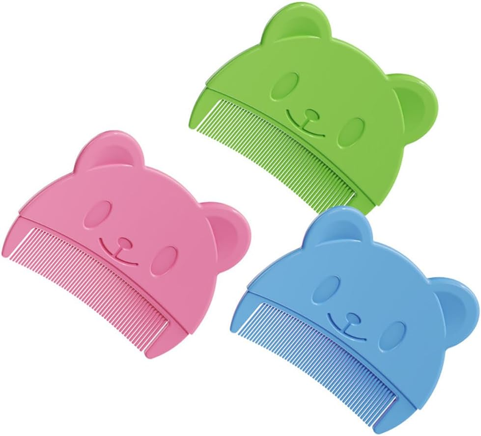 Baby Bath Brush, Baby Cradle Cap Brush, Silicone Massage Brush, Baby Comb, Children'S Comb（3Pcs） (Green) - Blue image number 3