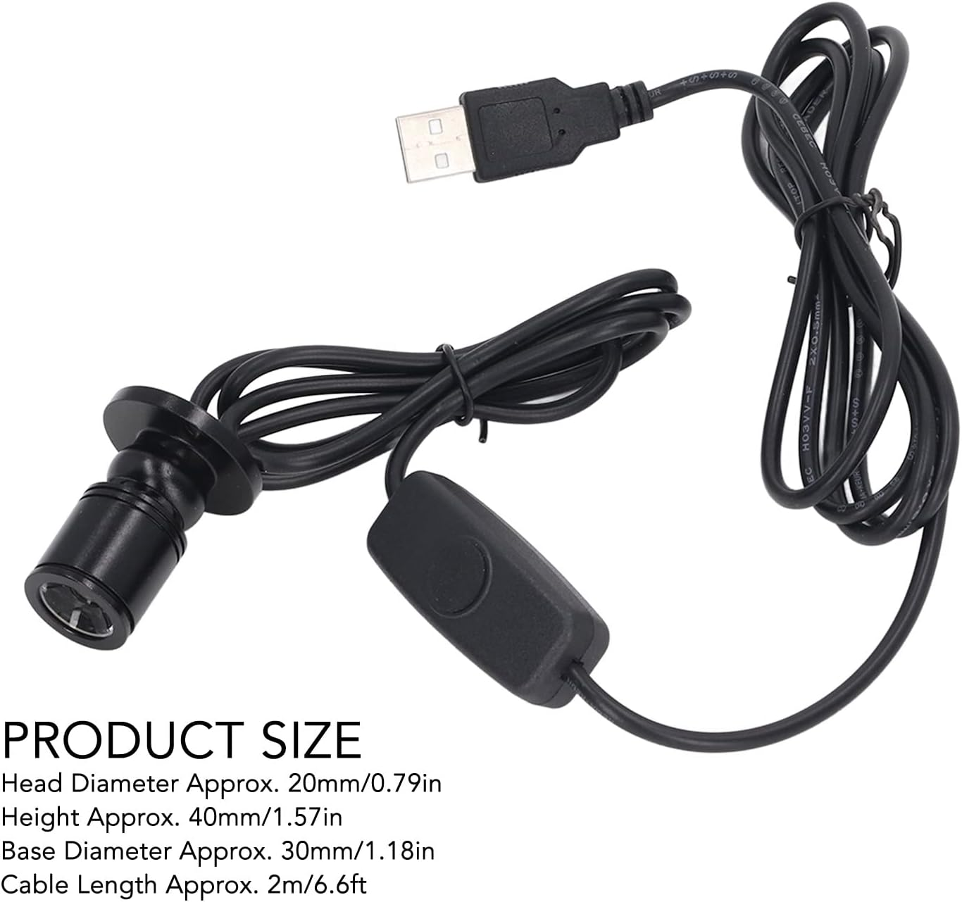 Mini Spot Lights USB Dimmable LED Spotlight with 6.6Ft Cable, Bright Light, Compact Design, LED Spot Lights Applicable Indoor Accent Light for Showcase Jewelry Cabinet (Warm image number 4