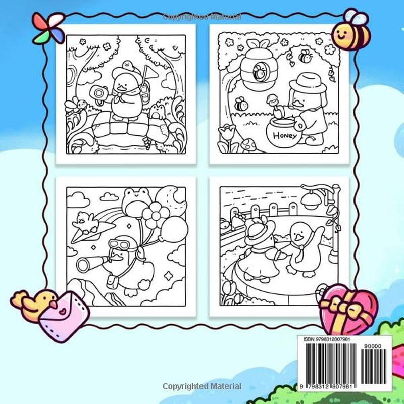 Duck'S Life: a Cute and Cozy Coloring Book for Adults and Teens Featuring Little Ducks with Funny Daily Activities and Hygge Moments image number 1