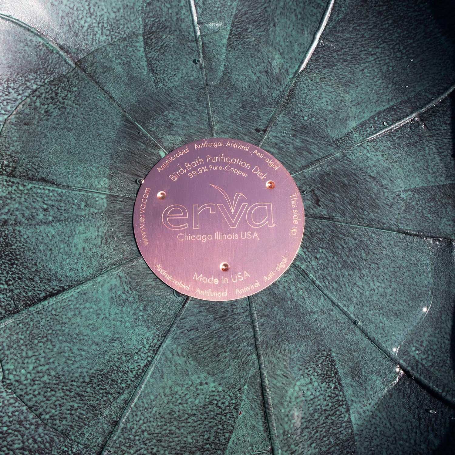 Erva Copper Bird Bath Purification Disk - Made in USA image number 2