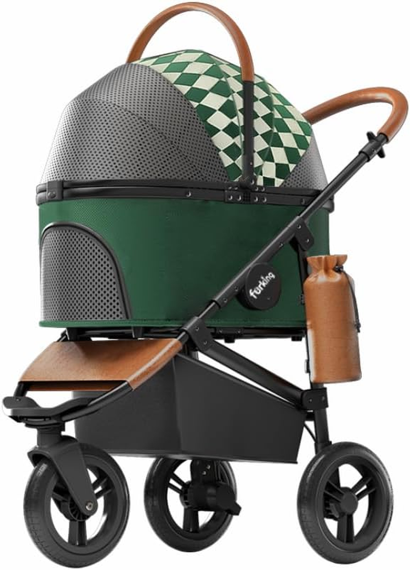 Best Pet Pram/Stroller | Fur King Jogger | Dog Stroller 3 Wheels - Black