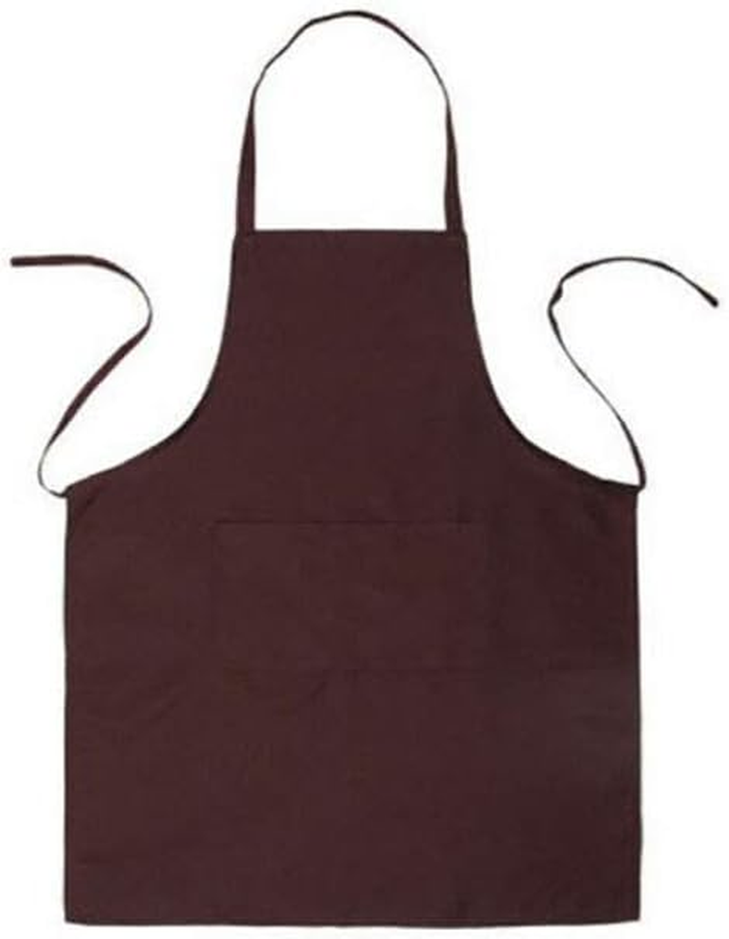 Chefs Apron SENRISE Chefs Apron Plain Color, Adult Women Unisex, Durable Comfortable with Front Pocket Washable for Cooking Baking Kitchen Restaurant Crafting