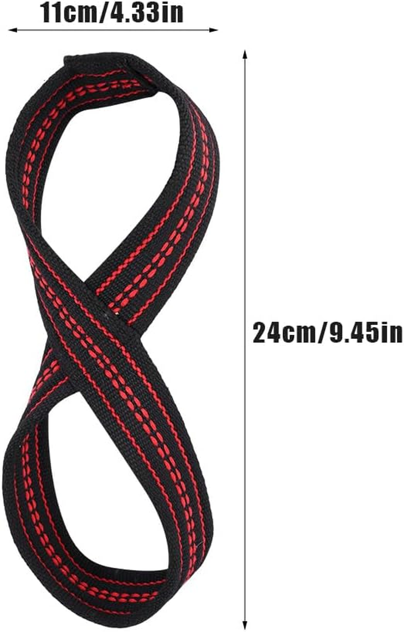 Deadlift Straps Figure 8 Loop Weight Lifting Strap Prevent Grip Slip Cross Training Strong Weightlifting Wrist Guard for Power Lifters Weightlifters Workout Enthusiasts