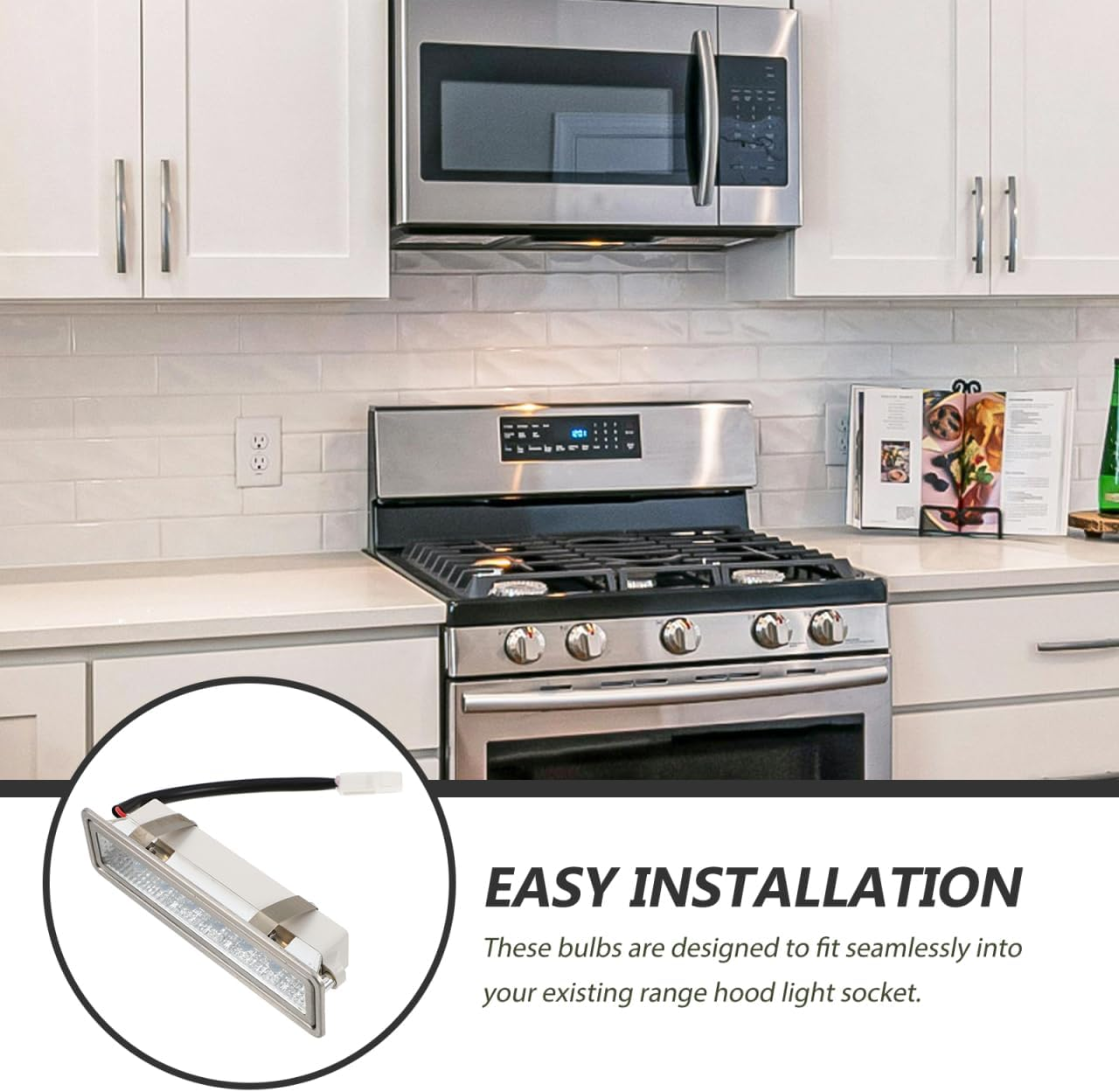 Toddmomy LED Replacement Bulb for Cooker Hood Energy-Saving LED Lamp Easy to Install Compatible with Standard Kitchen Hoods Warm White Light for Kitchen Lighting