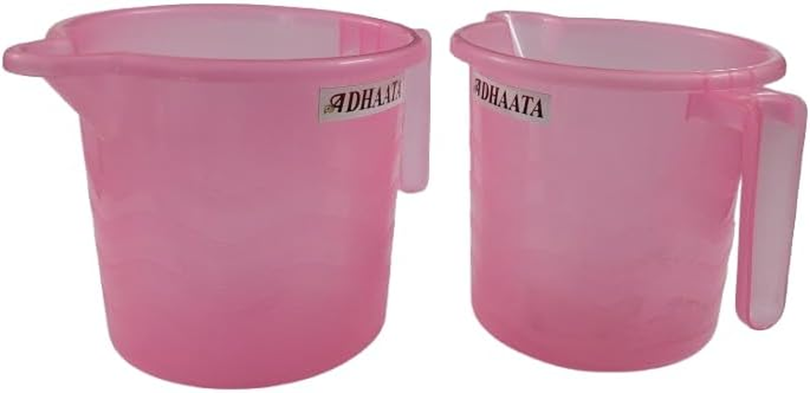 ADHAATA Bathing Mug, 1.5 Liter Capacity, Certified Water Bath Mug, LAHER (Pack of 2) (PINK) image number 3