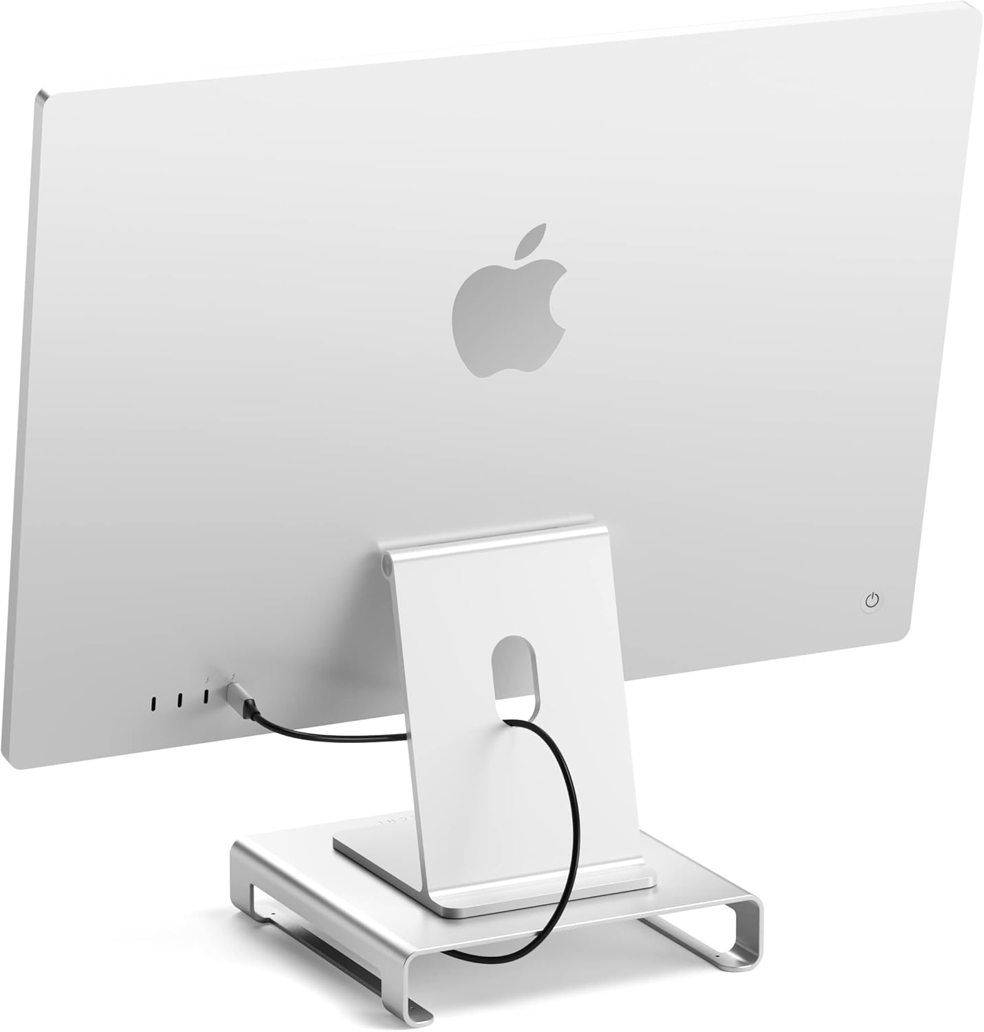 Satechi Type-C Aluminum Monitor Stand Hub with USB-C Data, USB 3.0, Micro/Sd Card Slots & 3.5Mm Headphone Jack - for Apple Studio Display, Imac M1, Imac, Imac Pro (Silver) image number 3