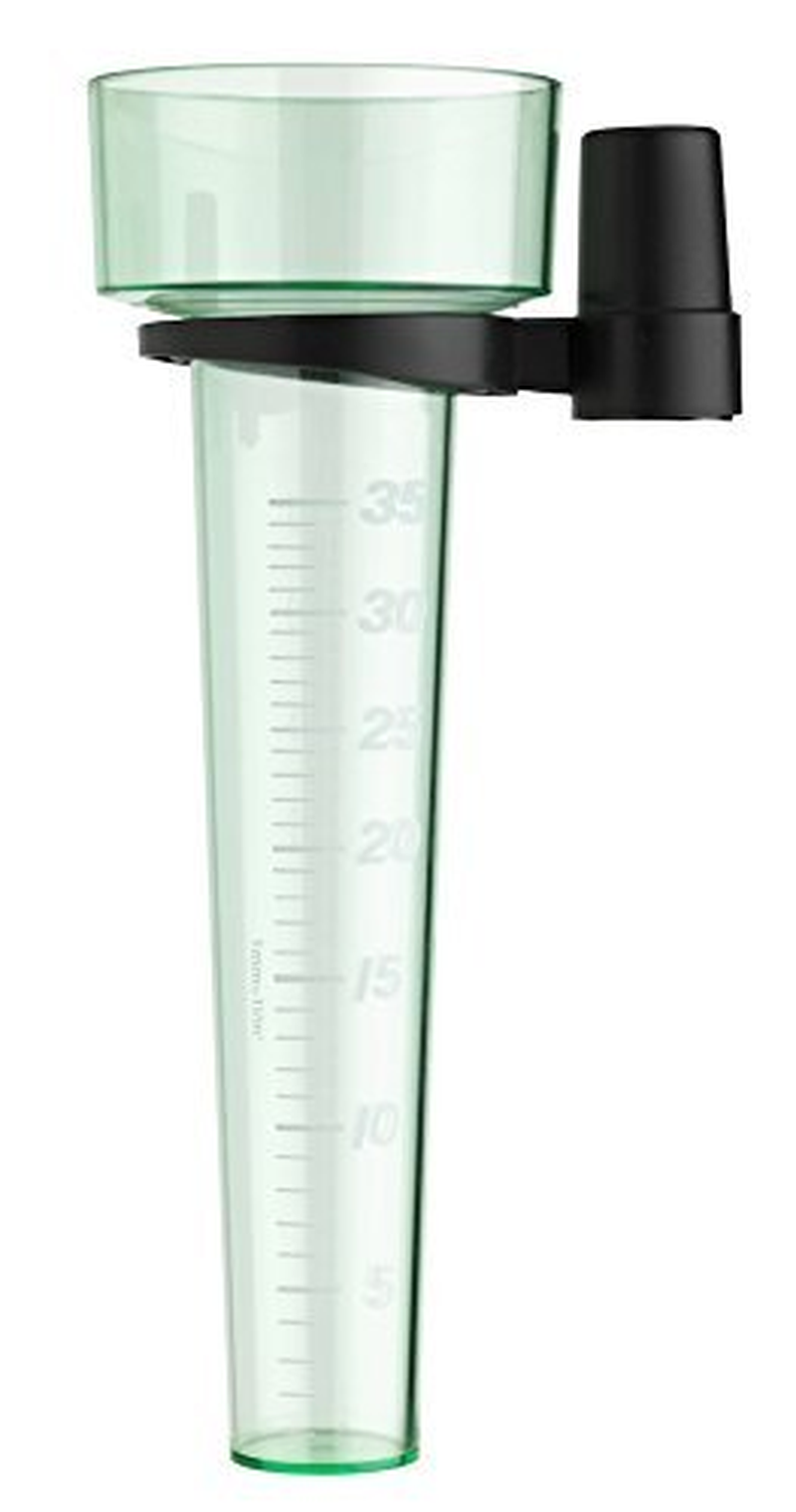 Skycabin Outdoor Rain and Snow Gauge with Holder - Professional Plastic Rain Gauge to Monitor Rainfall Levels with Easy Read Scale for Yards, Farm, Gardens and Planters