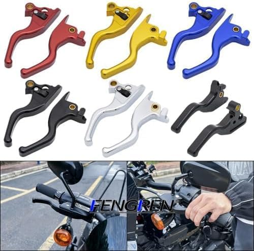 Motorcycle Brake Clutch Lever Hand Levers for Harley Softail Breakout Deluxe Heritage Low Rider/S Slim Sport Glide Street Bob 114 2015-2023 2024 - Chrome image number 2