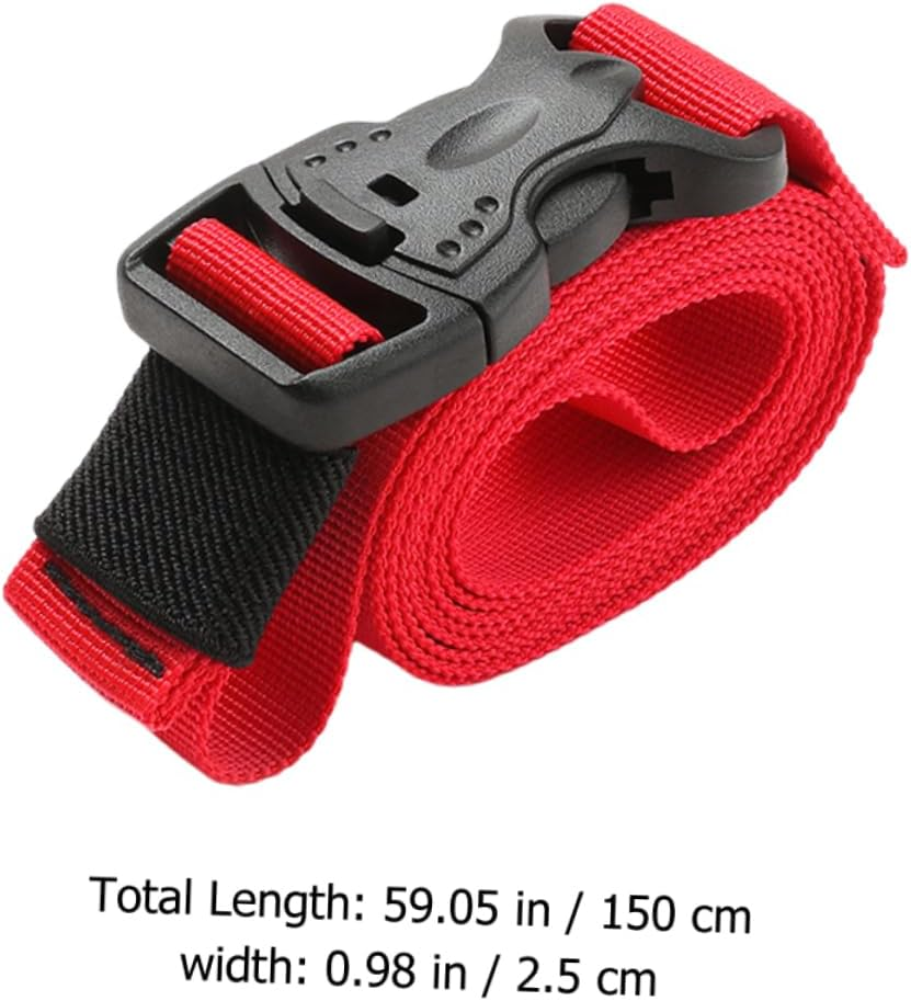 ROMISBABA 2Pcs Nylon Buckle Straps Camping Packing Tie Belts 1.5M Outdoor Adjustable Bundling Straps for Luggage Backpacks Travel Gear image number 2