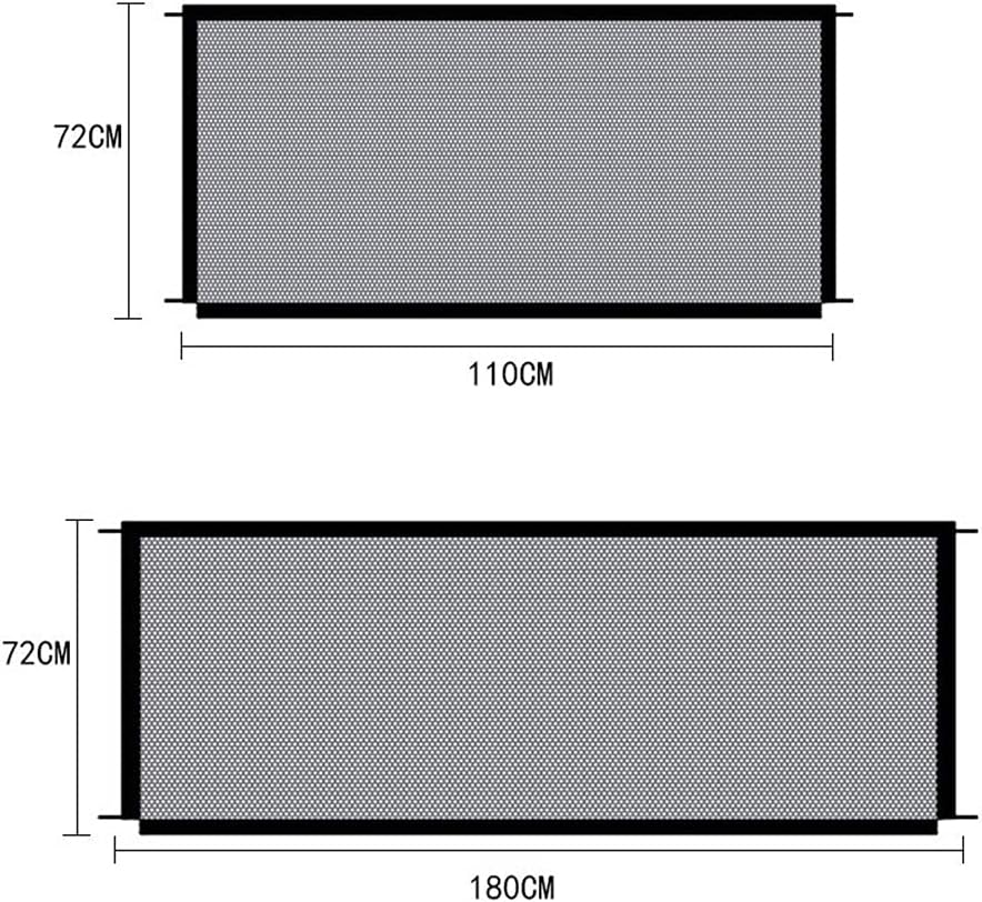 Dog Safety Gate Pet Safe Mesh Fence Portable Folding Baby Safety Gate Install Anywhere 110 * 72CM image number 4