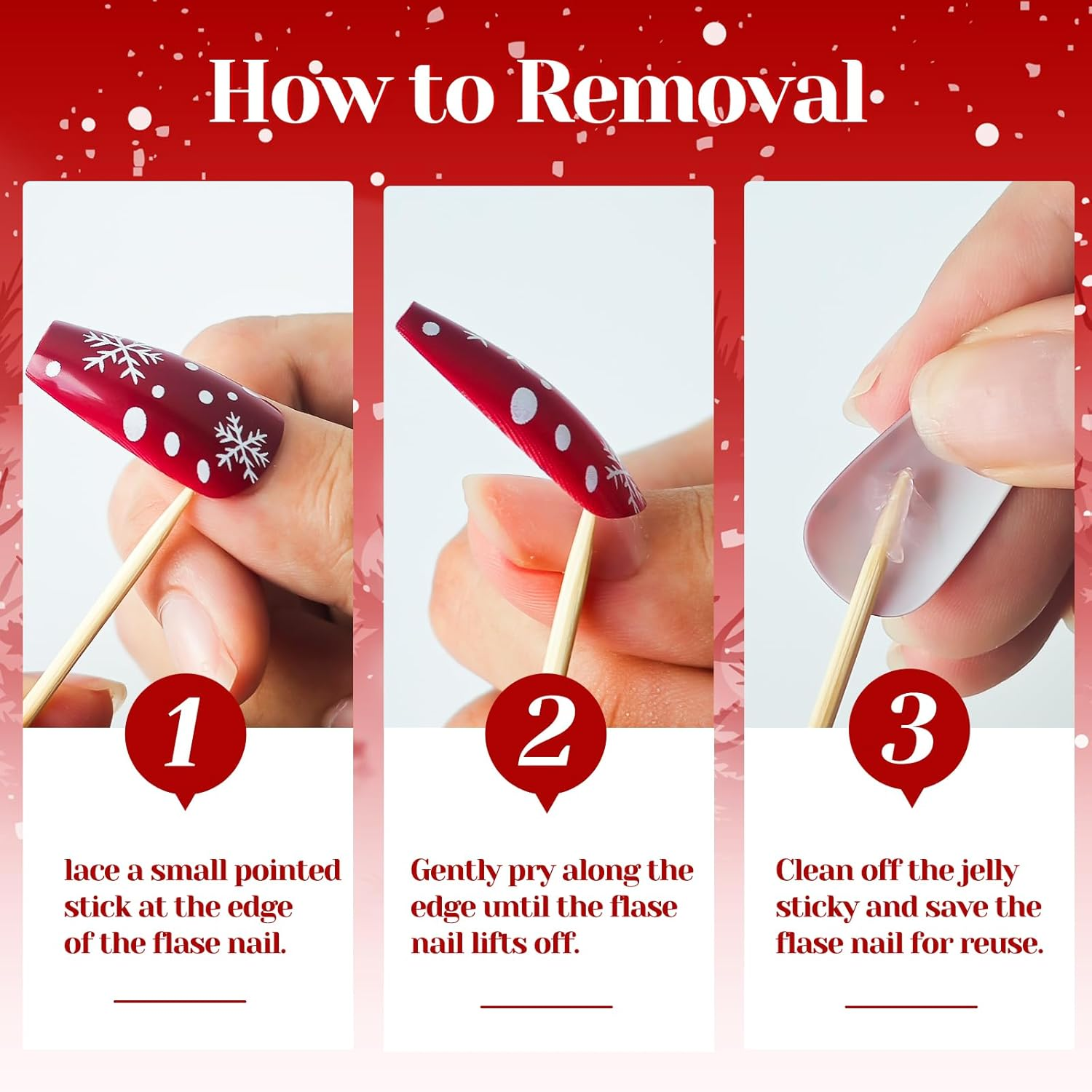 Beauty Advent Calendar 2024, Fake Nail Advent Calendar 2024 with 24PCS Press on Nails and 24PCS Jelly Gel, Christmas Press on Nails for Women Girls image number 2