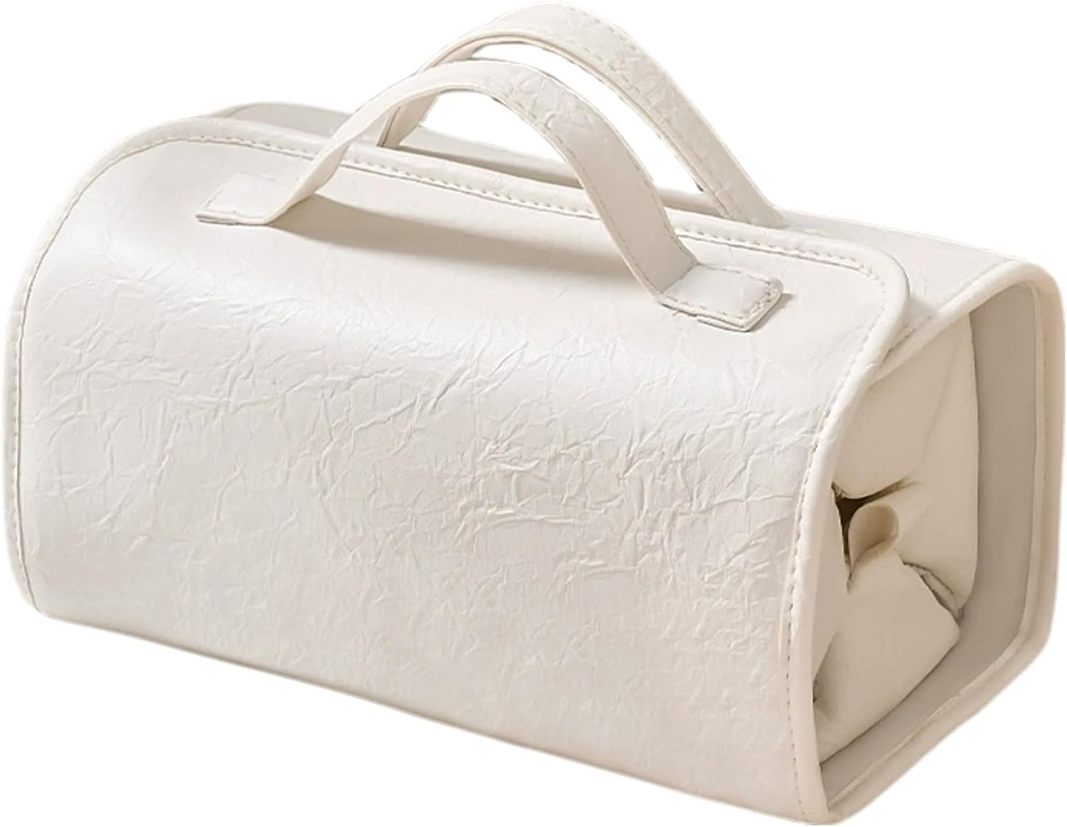 Zaciea Portable Travel Makeup Bag for Women, Foldable Cosmetic Toiletry Bag with Detachable Inner Pockets (Gray)