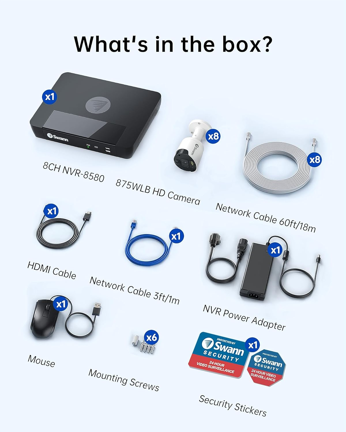 Swann Camera 4K Ultra HD Security System - 8-Channel NVR, 2TB HDD, 8 Bullet Cameras, Night Vision, Smart Alerts, IP66 Weatherproof - Comprehensive Home & Business Surveillance Solution image number 4