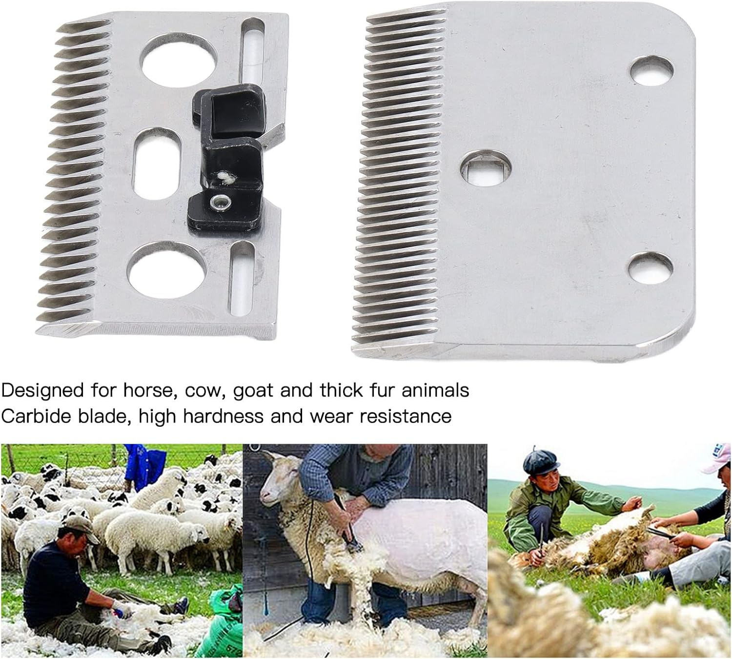 35 Tooth Horse Clipper Replacement Blade Carbide Livestock Hair Trimmer Universal Blades Horse Grooming Shears Horse Grooming Clippers for Full Body Clipping image number 3