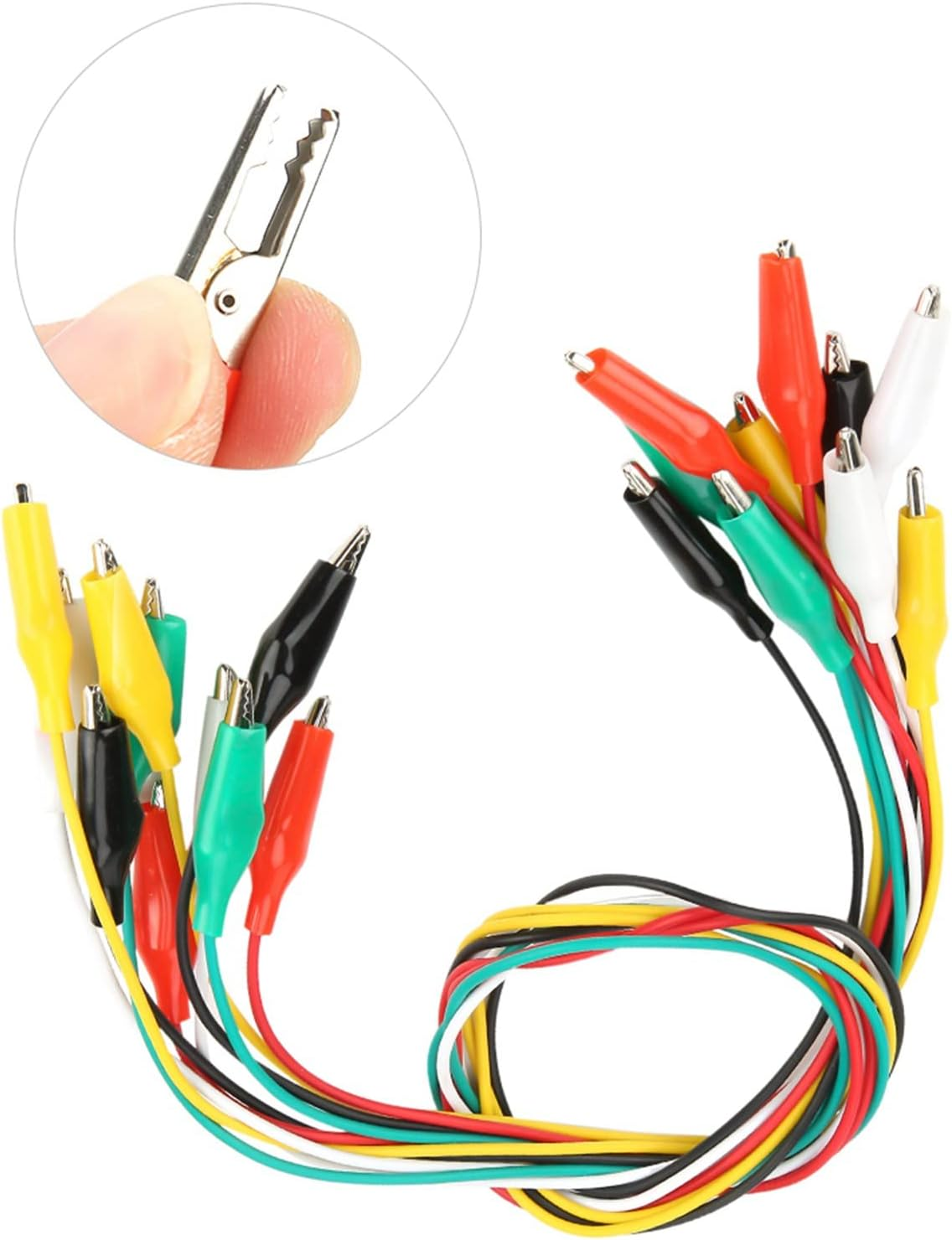 10Pcs Premium Alligators Electrical Clips Lead for Test Probes & Leads with 5 Colors for Circuit Connection, DIY Spring Gator Alligators image number 3