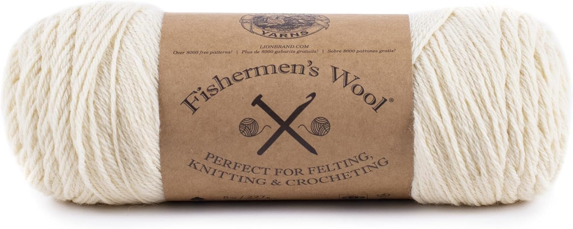 Lion Brand Yarn 150-123E Fishermen'S Wool Yarn, Oatmeal