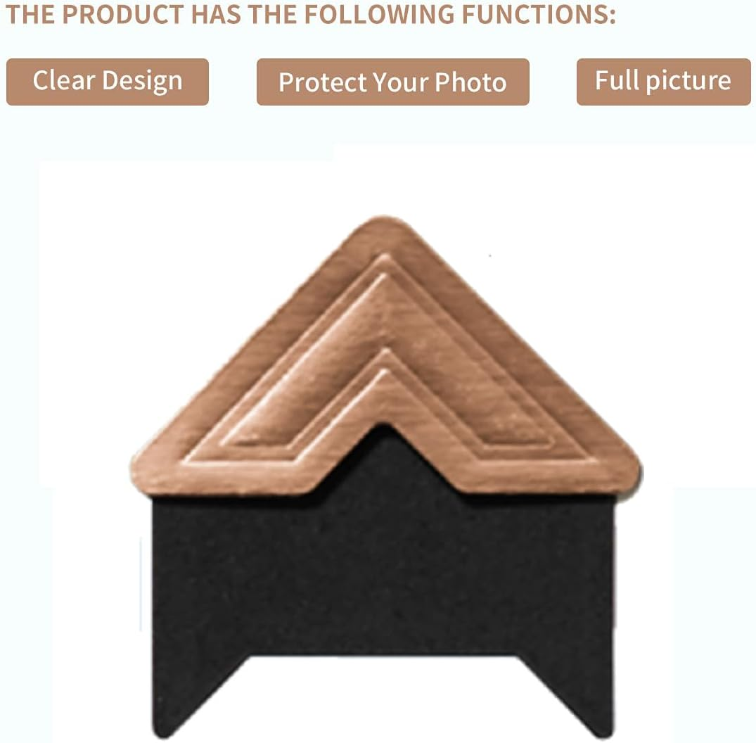 15 Sheets 360 Pcs Rose-Gold Acid-Free Photo Corners Mounting Self Adhesive for DIY Photo Album Journal image number 3
