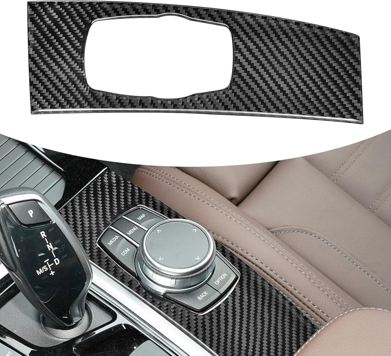 Compatible with Center Console Gear Shift Panel Trim Cover Protection Frame Sticker Interior Accessories Decoration for Subaru Crosstrek 2024 (Black)