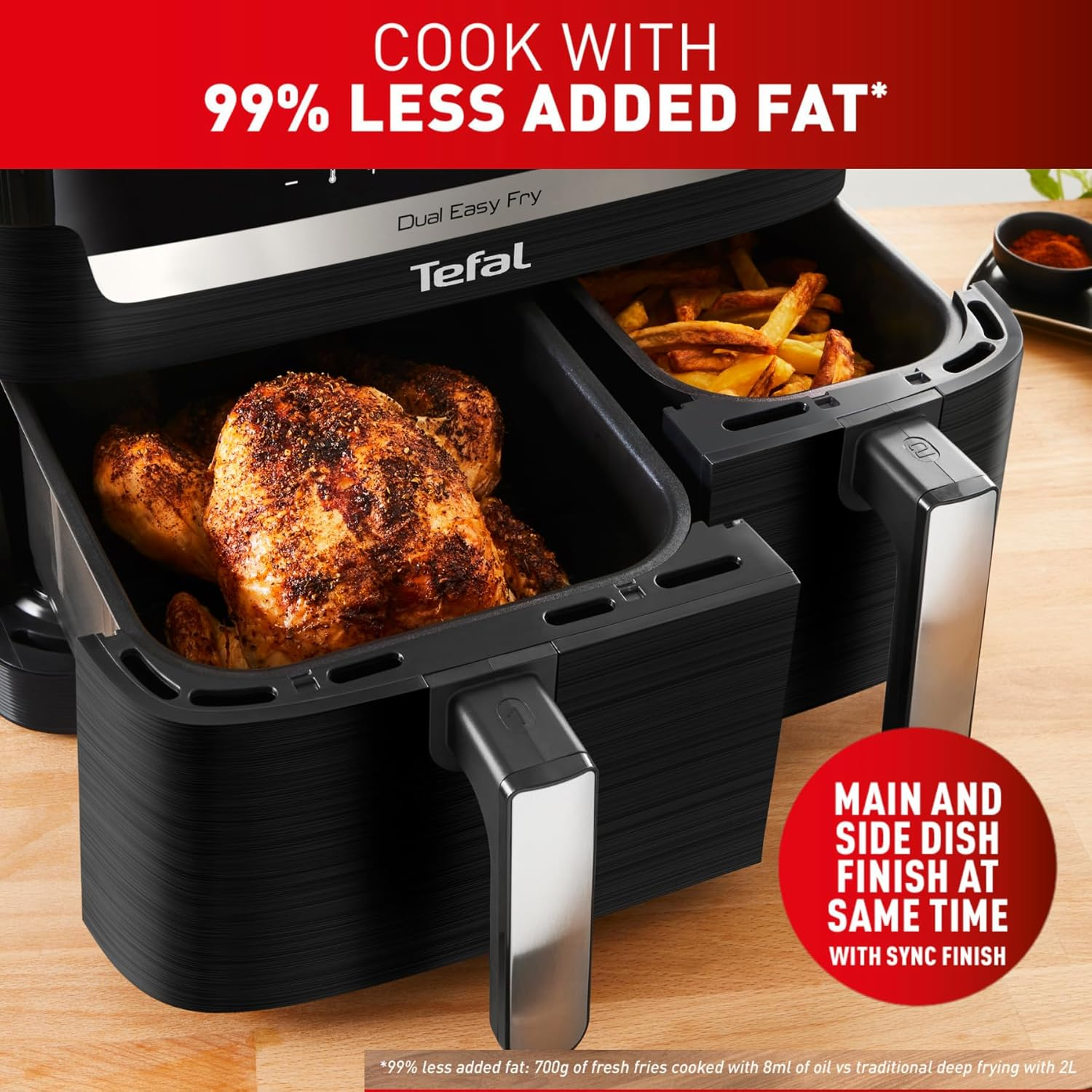 Tefal Dual Easy Fry XXXL 11L Air Fryer EY9428 image number 3