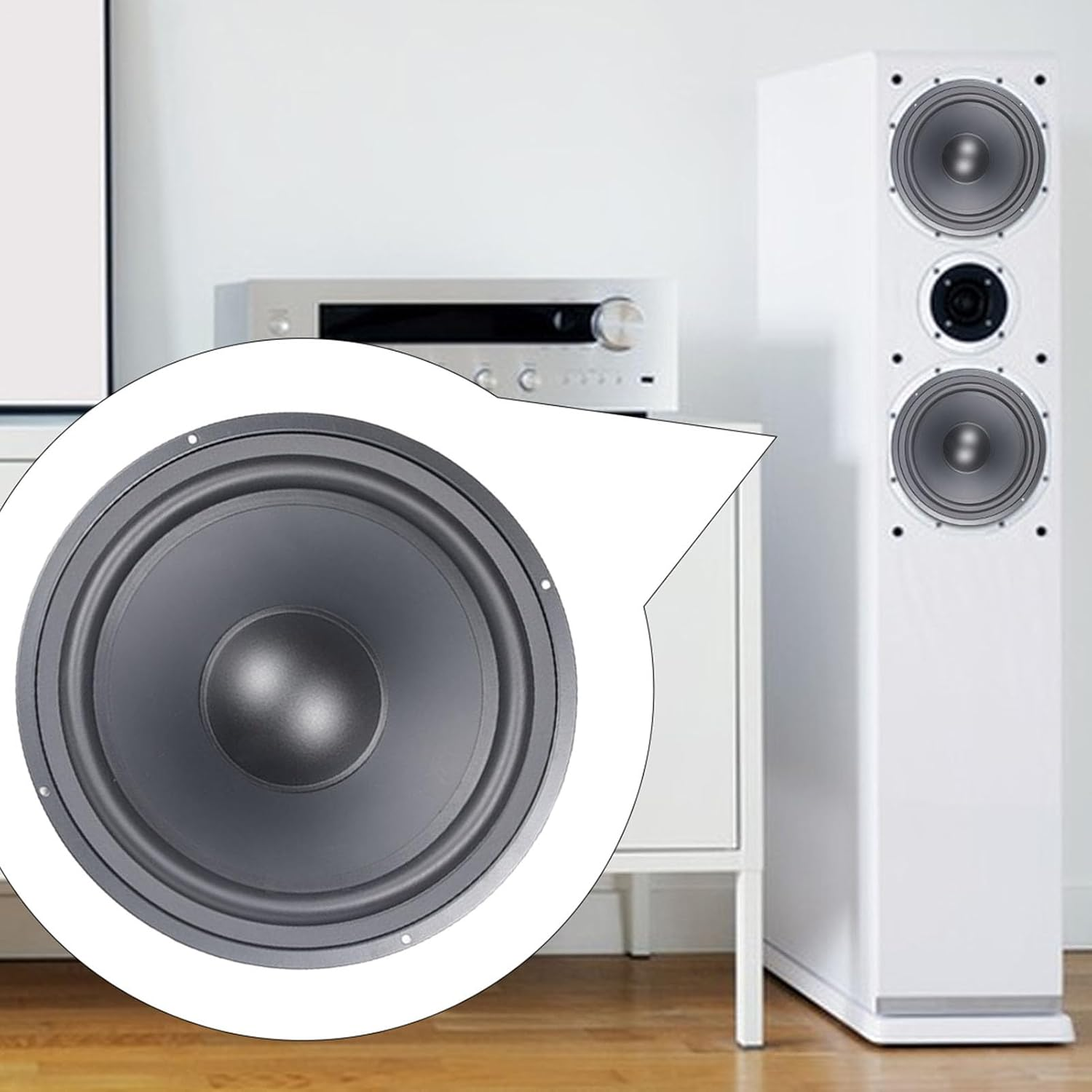 Woofer Speaker - 3-12Inch Woofers Passivee Radiatorr | Enhanced Bass Response Wooferrs, Passive Radiator Designed Speaker for Home and Mobile Audio Subwoofer Enclosures