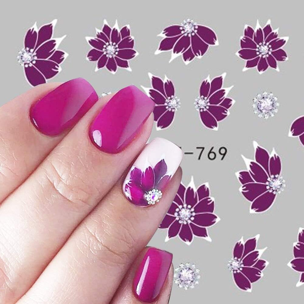 13 Sheets Black Nail Stickers Boho Retro Nail Decals Black Nail Tattoos Water Transfer Nail Decals Nails Supply Necklace Jewelry Feather Nail Design for Women Nail Art DIY Decoration image number 2