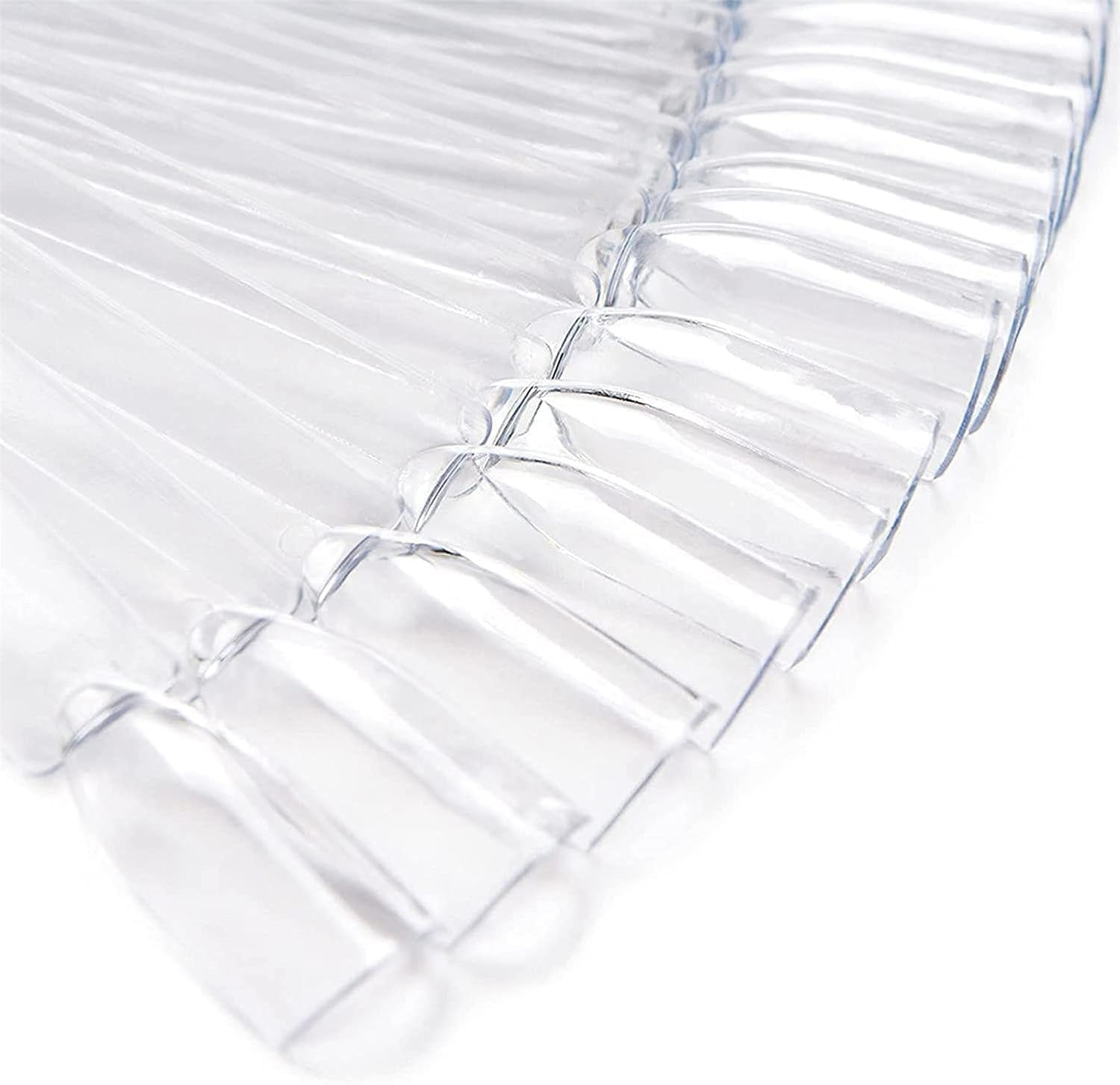 Henmeili Pack of 100 Nail Art Tips Ring Stick, Transparent Colour Card Plates Nail Polish Display Ring Sticks, Nail Salon Exercises Display Nail Tips for Display and Practice DIY Nail Art (Transparent image number 5