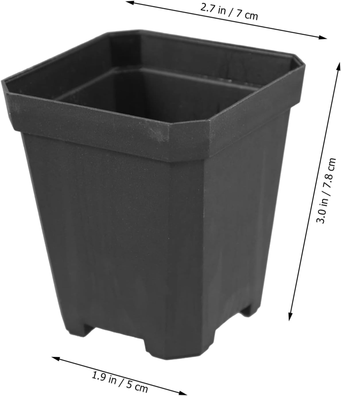 20Pcs Black Succulent Starter Pots Nursery Planters for Gardening and Seedling Propagation Outdoor Small Plant Containers - Black image number 2