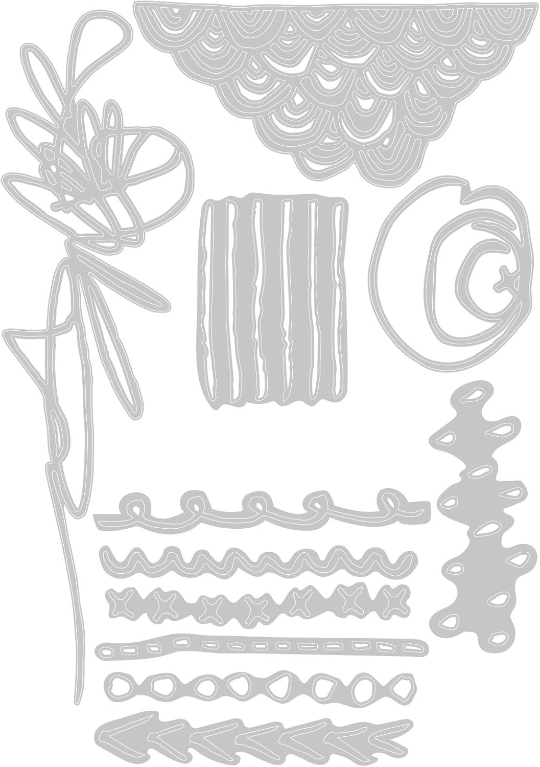 Sizzix Thinlits Die Set 11 Pack 664436, Media Marks by Tim Holtz, Paper, Multicolour, One Size image number 3