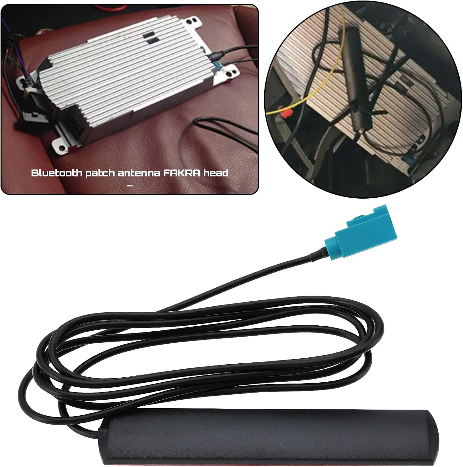 Emsea Vehicle Wifi Bluetooth Antenna FAKRA 2.4Ghz 4G Cellular Hidden Aerial Antenna Compatible with BMW Compatible with Carplay ABS Retrofit Aerial image number 5