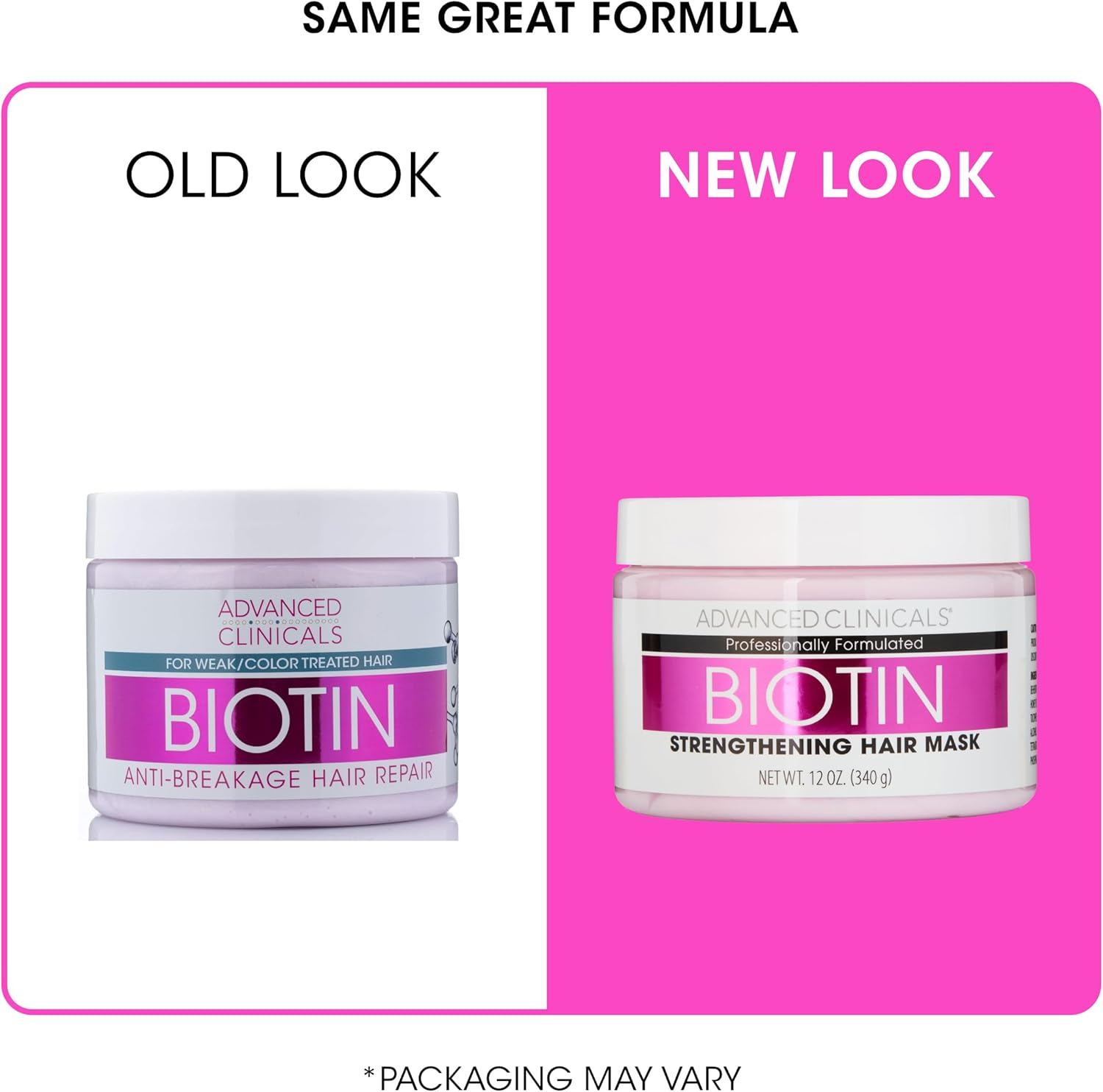 Advanced Clinicals Biotin Anti-Breakage Hair Repair Mask. Strengthen Broken, Color-Treated Hair with Repairing Deep Conditioner Manuka Honey & Caffeine. Hydrating Mask Restores Weak Hair, 12 Oz. image number 2