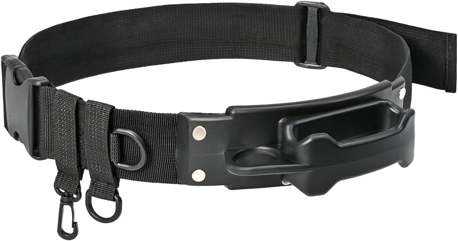 AIMALL Fishing Rod Waist Support Belt, Adjustable 39.3 - 43.3In Strap, Plastic Temporary Pole Inserter, Black Fishing Gear for Anglers image number 6