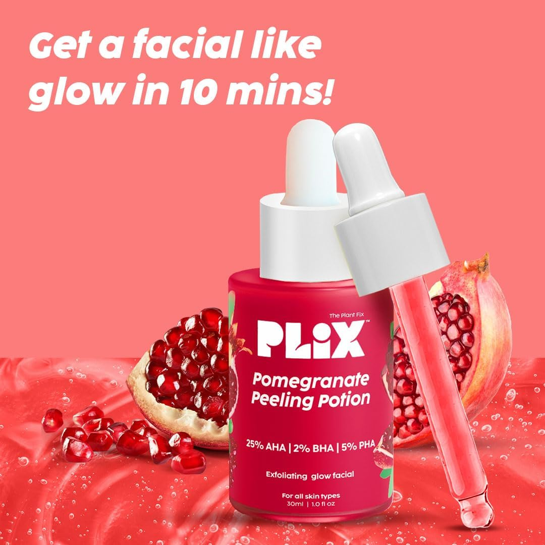 PLIX - the PLANT FIX 25% AHA+ 2% BHA + 5% PHA Pomegranate Peeling Potion for Glowing & Even Toned Skin Gentle Exfoliation & At-Home Facial | for Women & Men | 30 Ml (Pack of 1) image number 1