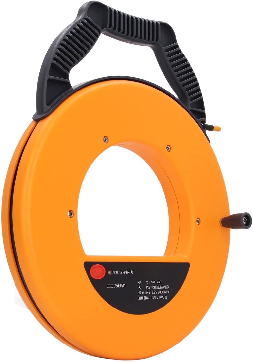 30M/98.43Ft Waterproof Water Pipe Locator with Reminder Tone, Pipe Blockage Detector, 4 Probes, Water Pipe Wall Scanner Underground Diagnostic Tool for Steel Iron and PVC Pipes